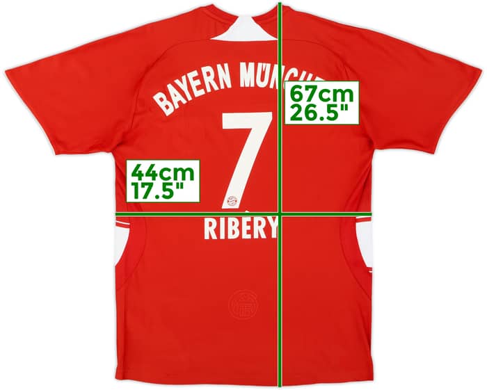 2007-08 Bayern Munich Home Shirt Ribery #7 - 6/10 - (L.Boys)