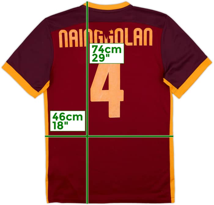 2015-16 Roma Home Shirt Nainggolan #4 - 5/10 - (S)