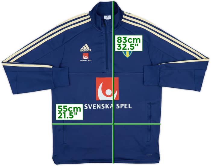 2017-18 Sweden Player Issue adidas 1/4 Zip Drill Top - 7/10 - (L)