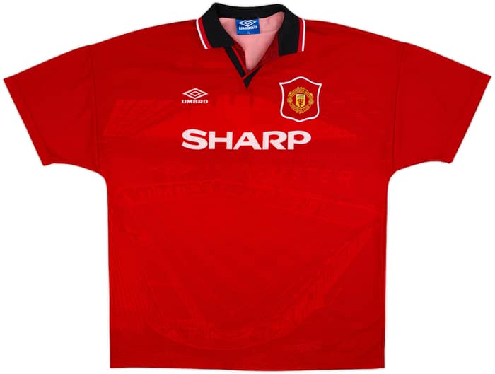 1994-96 Manchester United Home Shirt Cantona #7 - 7/10 - (XL)