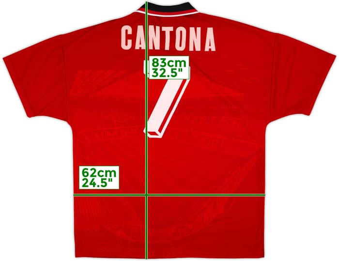 1994-96 Manchester United Home Shirt Cantona #7 - 7/10 - (XL)