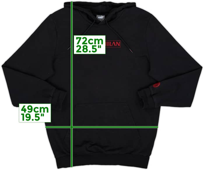 2022-23 AC Milan Puma Hooded Sweat Top - 7/10 - (M)