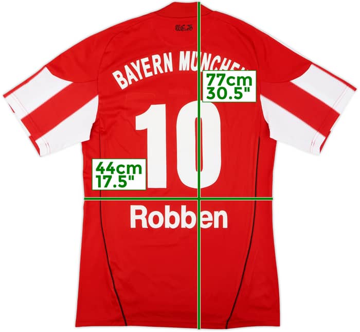 2010-11 Bayern Munich Home Shirt Robben #10 - 6/10 - (S)