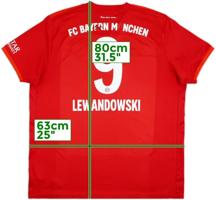 2019-20 Bayern Munich Home Shirt Lewandowski #9 - 5/10 - (XXL)