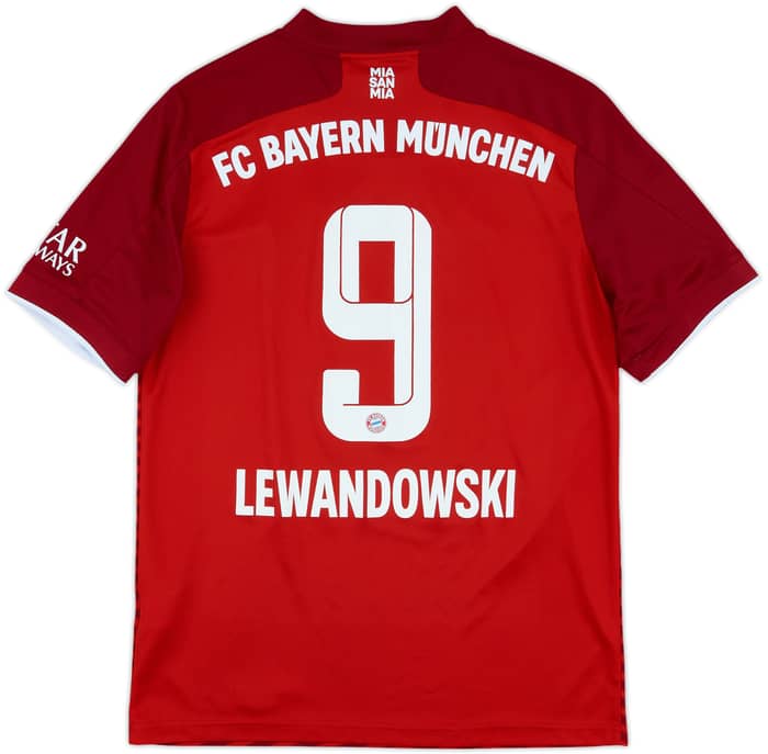 2021-22 Bayern Munich Home Shirt Lewandowski #9 - 8/10 - (XL.Boys)
