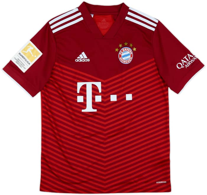 2021-22 Bayern Munich Home Shirt Lewandowski #9 - 8/10 - (XL.Boys)