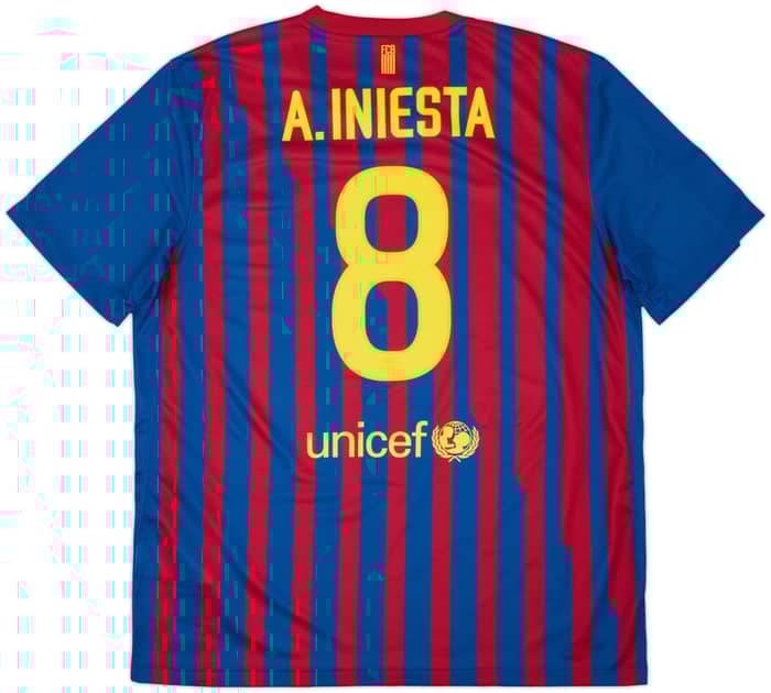2011-12 Barcelona Home Shirt A.Iniesta #8 - 8/10 - (XL)