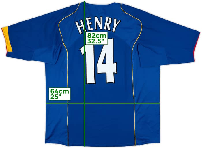 2004-06 Arsenal Away Shirt Henry #14 - 9/10 - (XXL)