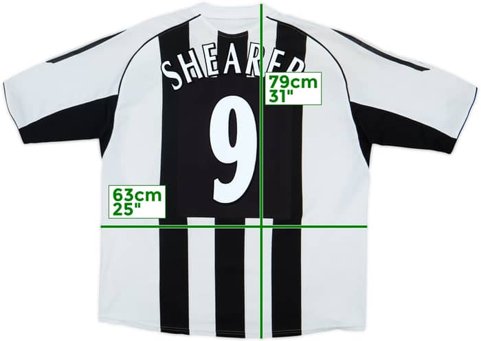 2005-07 Newcastle Home Shirt Shearer #9 - 5/10 - (XL)