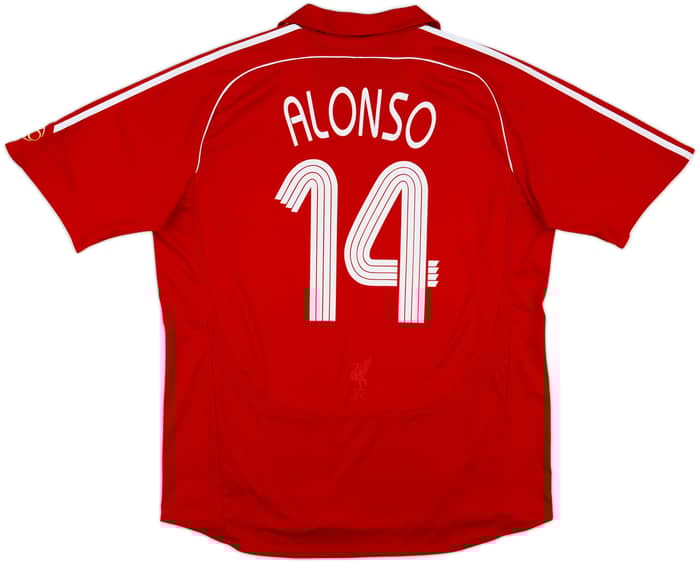 2006-08 Liverpool Home Shirt Alonso #14 - 6/10 - (XXL)