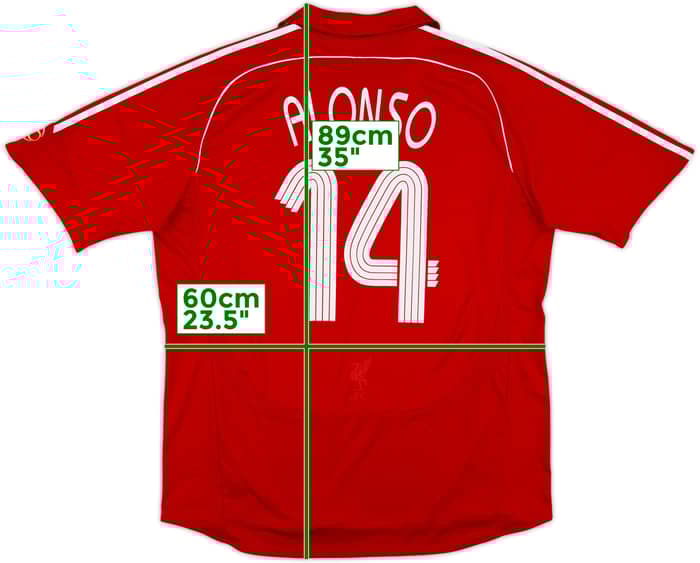 2006-08 Liverpool Home Shirt Alonso #14 - 6/10 - (XXL)