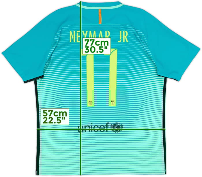 2016-17 Barcelona Authentic Third Shirt Neymar Jr #11 - 10/10 - (XL)