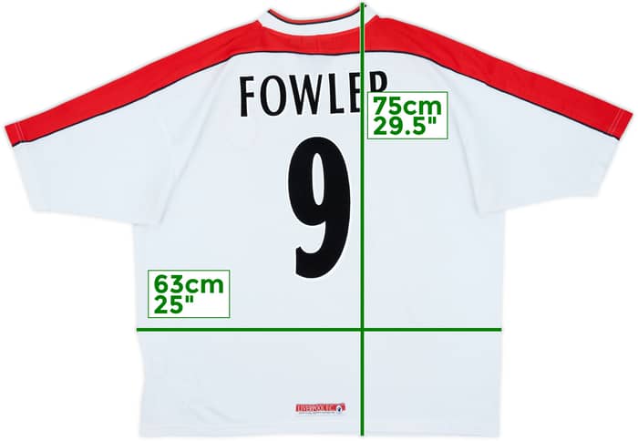 1998-99 Liverpool Away Shirt Fowler #9 - 7/10 - (XL)