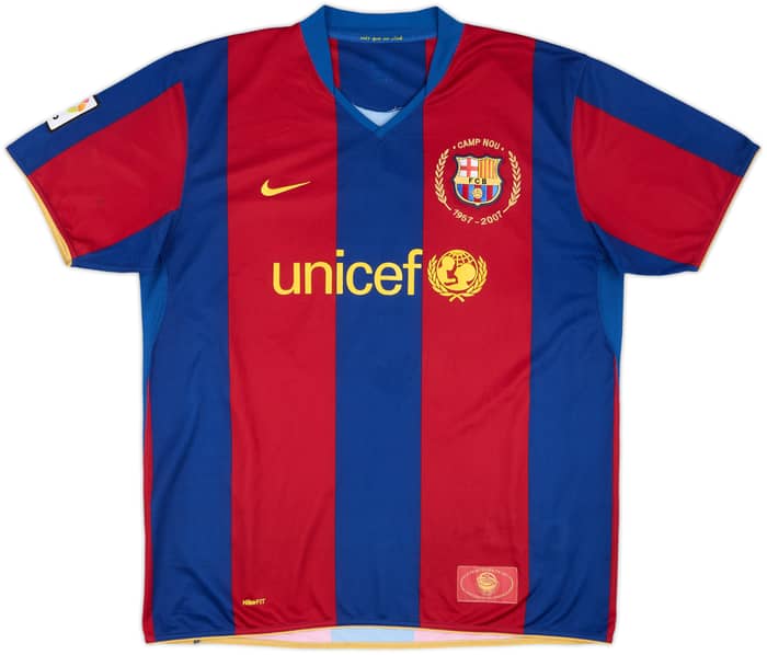2007-08 Barcelona Home Shirt Ronaldinho #10 - 7/10 - (XL)
