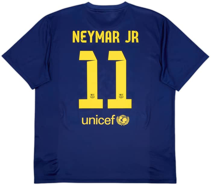 2014-15 Barcelona Basic Home Shirt Neymar Jr #11 - 10/10 - (XL)