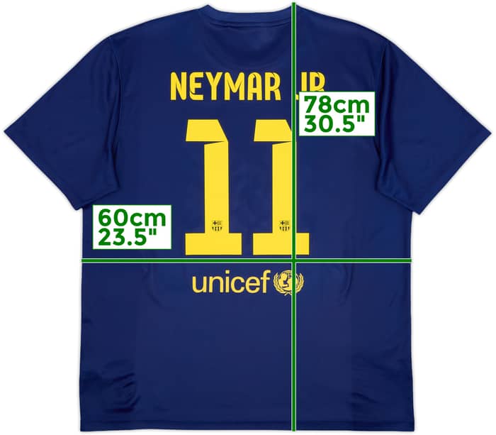 2014-15 Barcelona Basic Home Shirt Neymar Jr #11 - 10/10 - (XL)