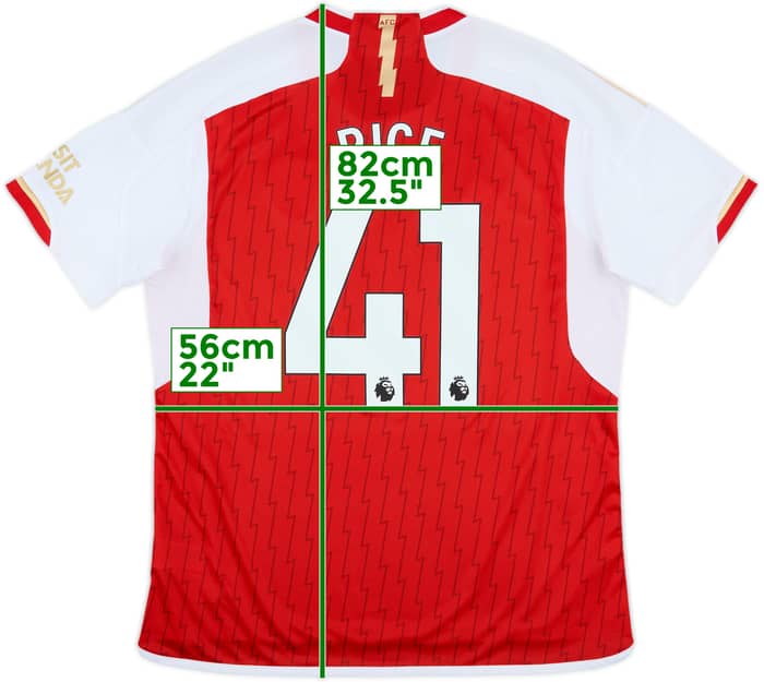 2023-24 Arsenal Home Shirt Rice #41 - 10/10 - (XL)