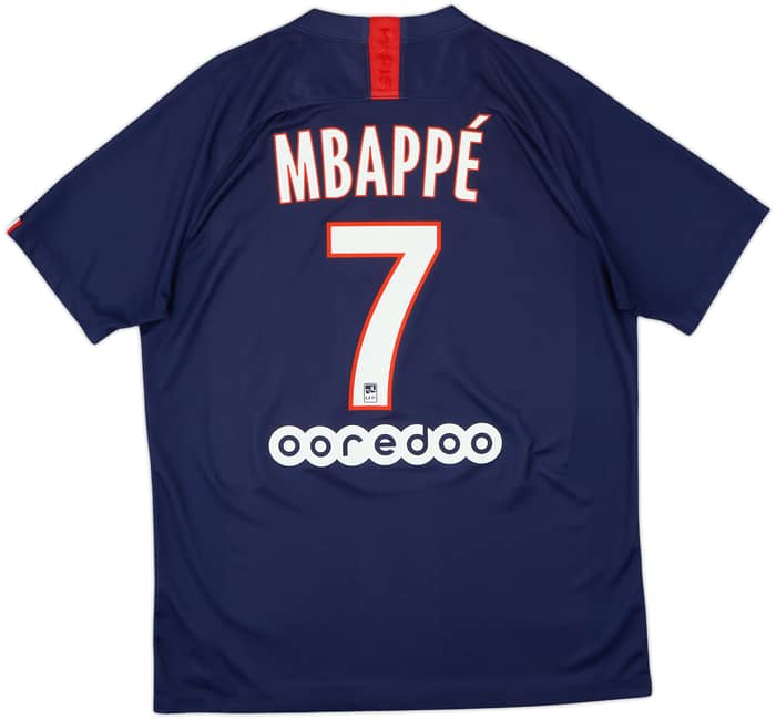 2019-20 Paris Saint-Germain Home Shirt Mbappe #7 - 8/10 - (L)