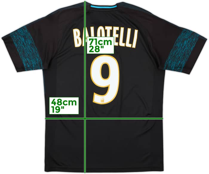 2018-19 Olympique Marseille Away Shirt Balotelli #9 - 8/10 - (M)