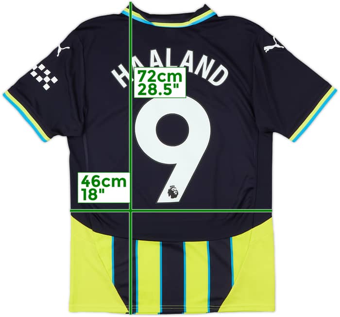 2024-25 Manchester City Away Shirt Halaand #9 - 10/10 - (S)