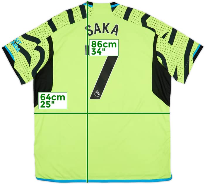 2023-24 Arsenal Away Shirt Saka #7 - 8/10 - (XXL)