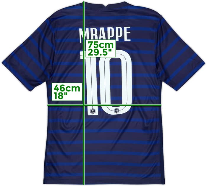 2020-21 France Home Shirt Mbappe #10 - 10/10 - (S)