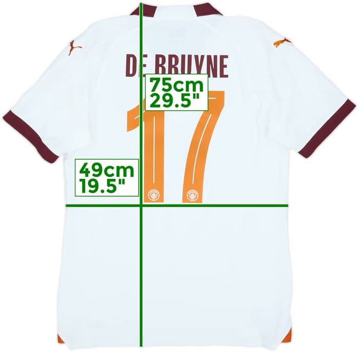 2023-24 Manchester City Player Issue Away Shirt De Bruyne #17 - 8/10 - (M)