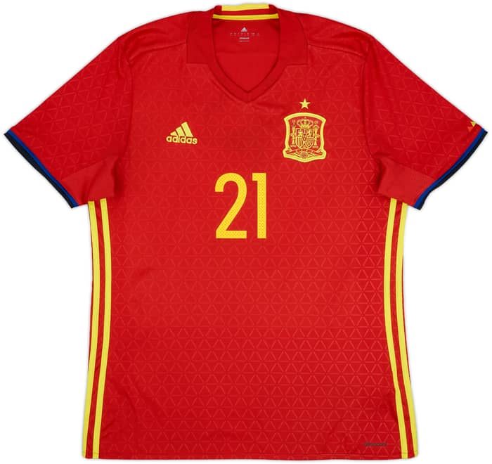 2016-17 Spain Home Shirt Silva #21 - 9/10 - (L)