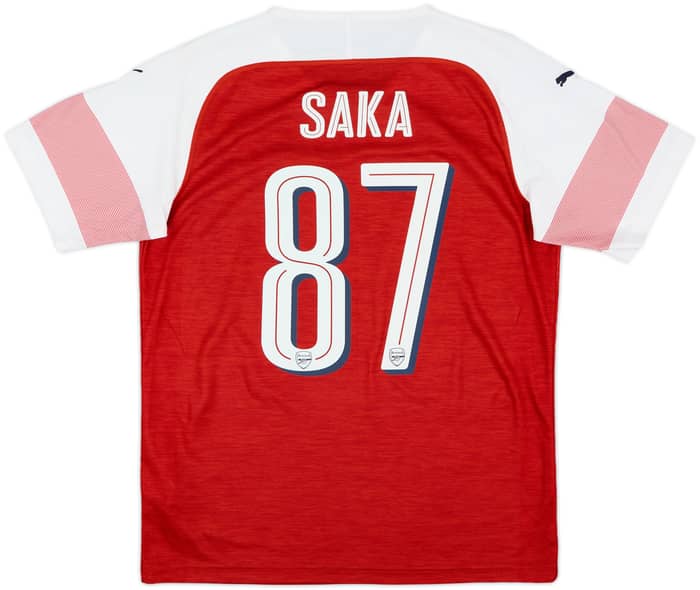 2018-19 Arsenal Home Shirt Saka #87 - 9/10 - (M)
