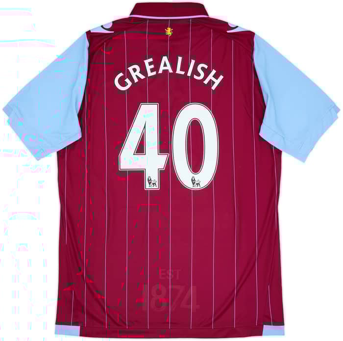 2014-15 Aston Villa Home Shirt Grealish #40 - 9/10 - (XXL)