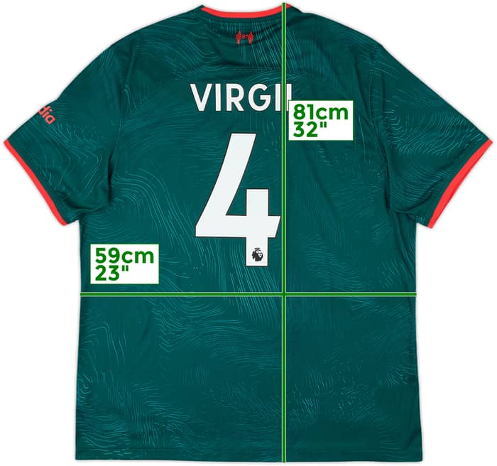 2022-23 Liverpool Third Shirt Virgil #4 - 8/10 - (XL)