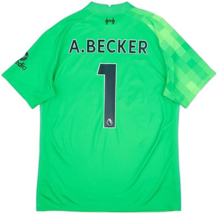 2021-22 Liverpool GK S/S Shirt A.Becker #1 - 10/10 - (M)
