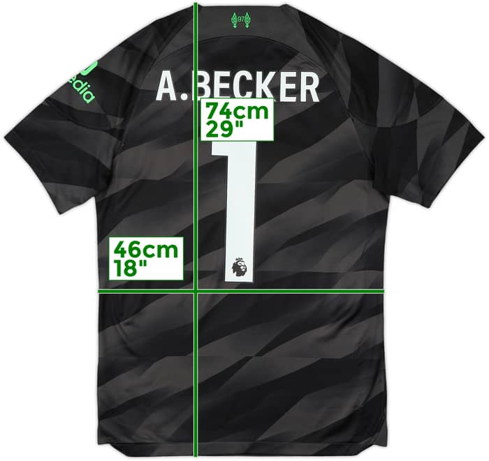 2023-24 Liverpool GK S/S Shirt A.Becker #1 - 8/10 - (S)