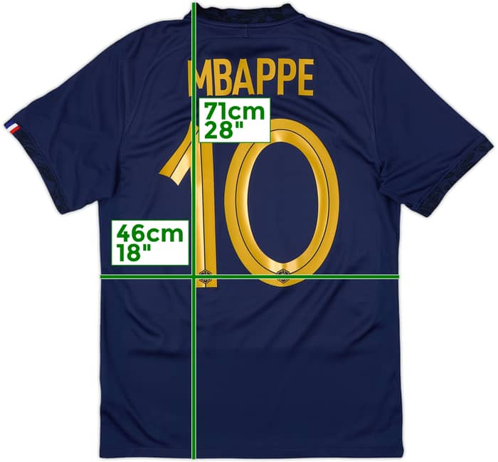 2022-23 France Home Shirt Mbappe #10 - 9/10 - (S)