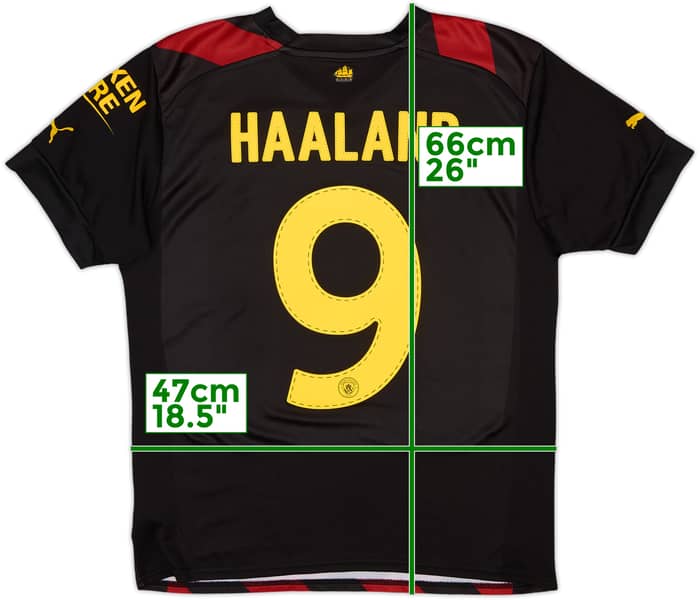 2022-23 Manchester City Away Shirt Haaland #9 - 7/10 - (M)