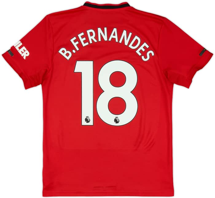 2019-20 Manchester United Home Shirt B.Fernandes #18 - 9/10 - (S)