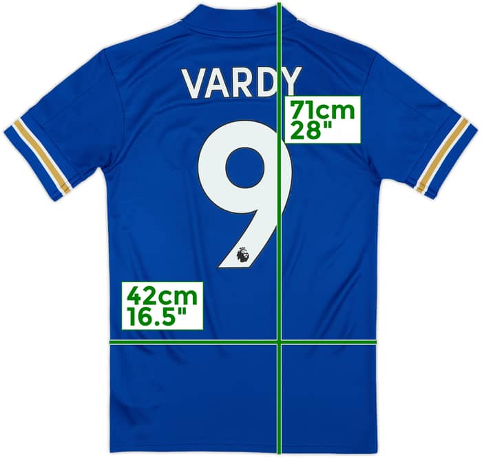 2020-21 Leicester Home Shirt Vardy #9 - 8/10 - (XS)