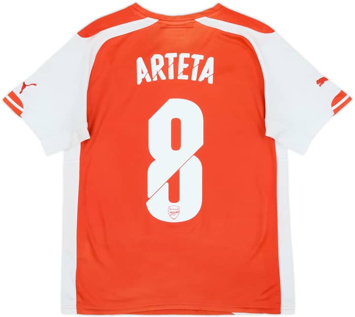 2014-15 Arsenal Home Shirt Arteta #8 - 6/10 - (S)