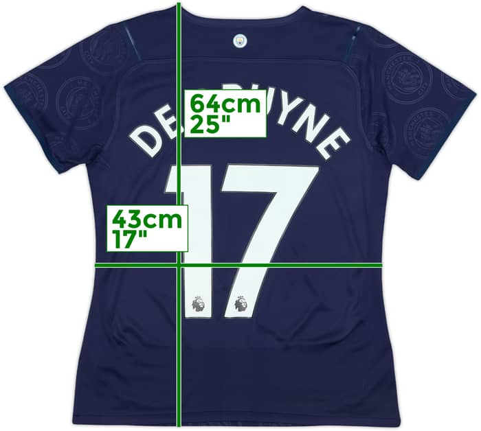 2021-22 Manchester City Authentic Third Shirt De Bruyne #17 - 8/10 - (Women's S)