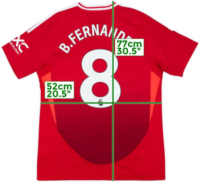 2024-25 Manchester United Home Shirt B.Fernandes #8 - 8/10 - (L)