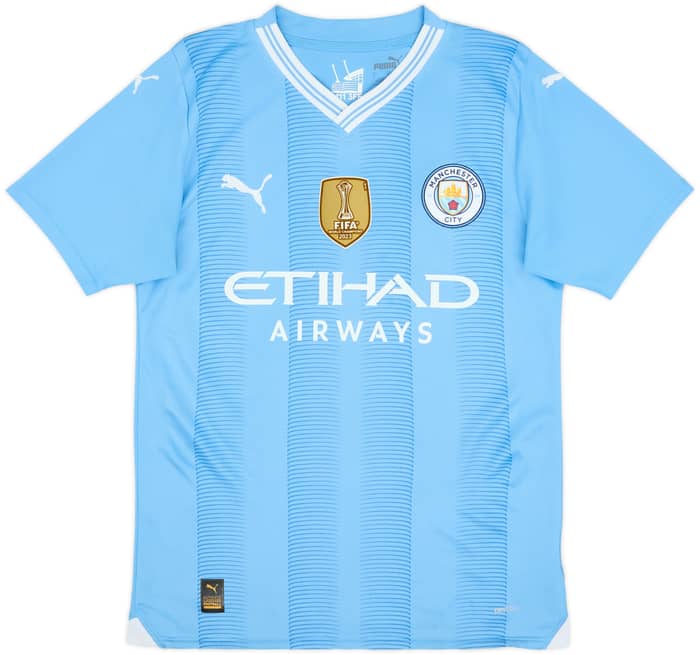 2023-24 Manchester City Home Shirt Haaland #9 - 9/10 - (S)