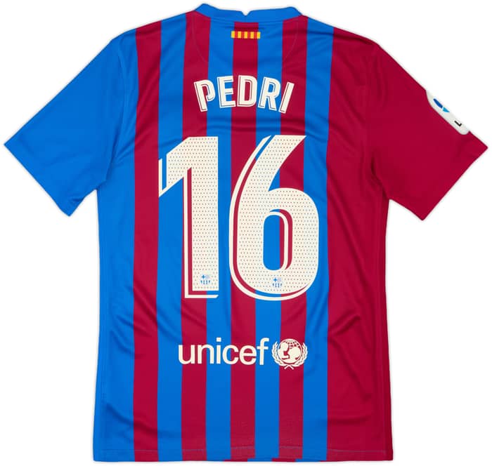 2021-22 Barcelona Home Shirt Pedri #16 - 9/10 - (S)