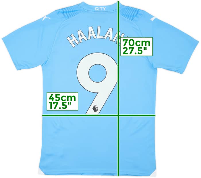 2023-24 Manchester City Home Shirt Haaland #9 - 10/10 - (S)
