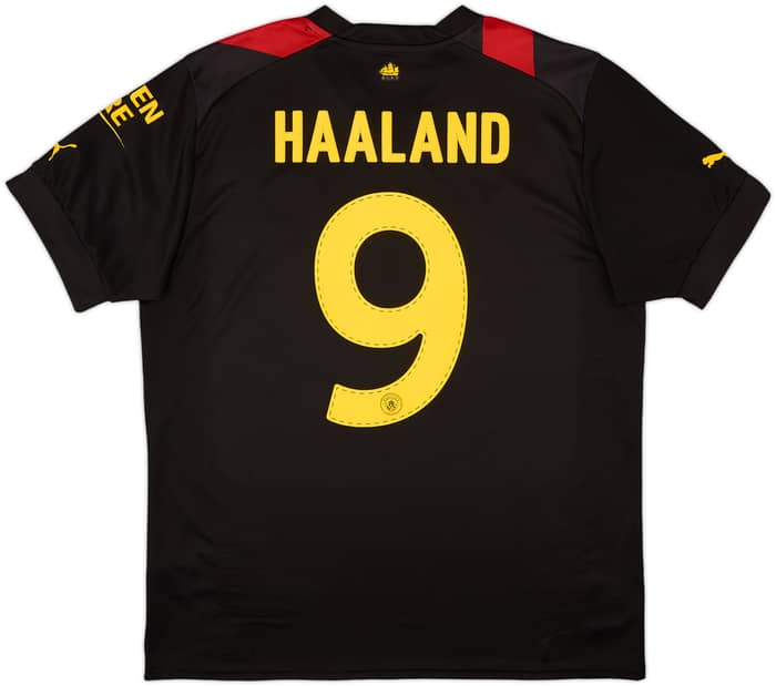 2022-23 Manchester City Away Shirt Haaland #9 - 9/10 - (L)