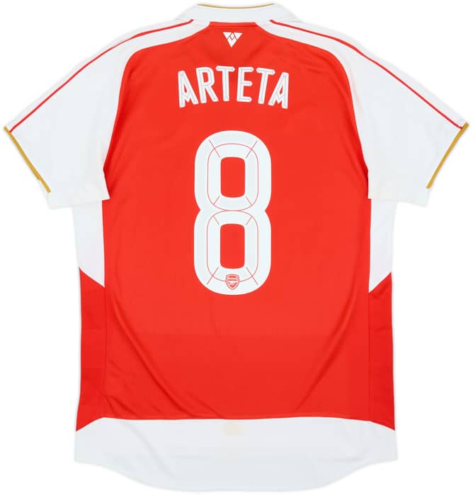 2015-16 Arsenal Home Shirt Arteta #8 - 8/10 - (M)