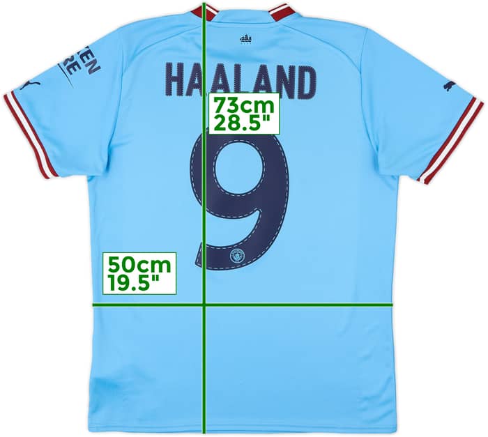 2022-23 Manchester City Home Shirt Haaland #9 - 9/10 - (M)