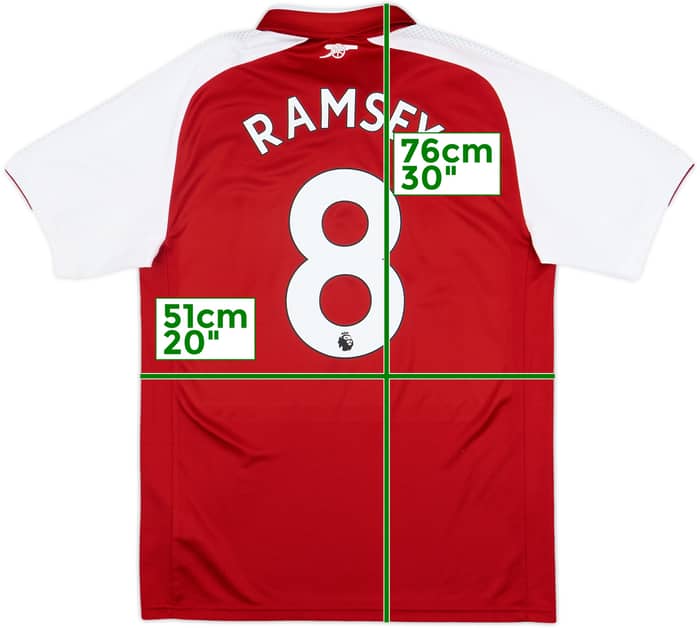 2017-18 Arsenal Home Shirt Ramsey #8 - 10/10 - (M)