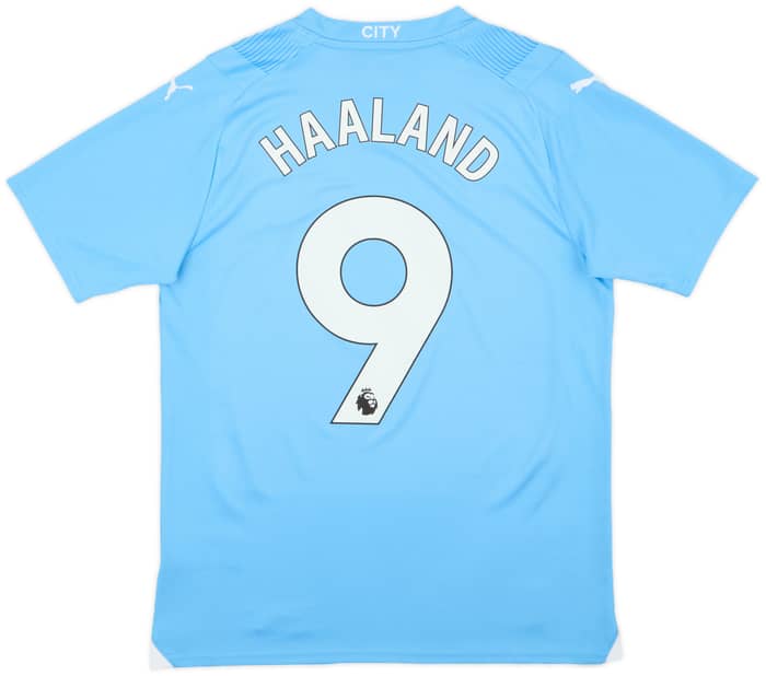 2023-24 Manchester City Home Shirt Haaland #9 - 9/10 - (M)