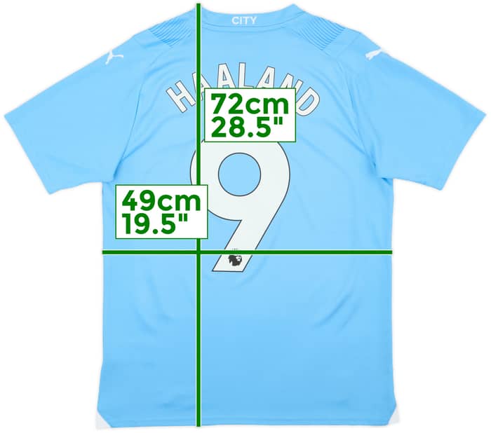 2023-24 Manchester City Home Shirt Haaland #9 - 9/10 - (M)