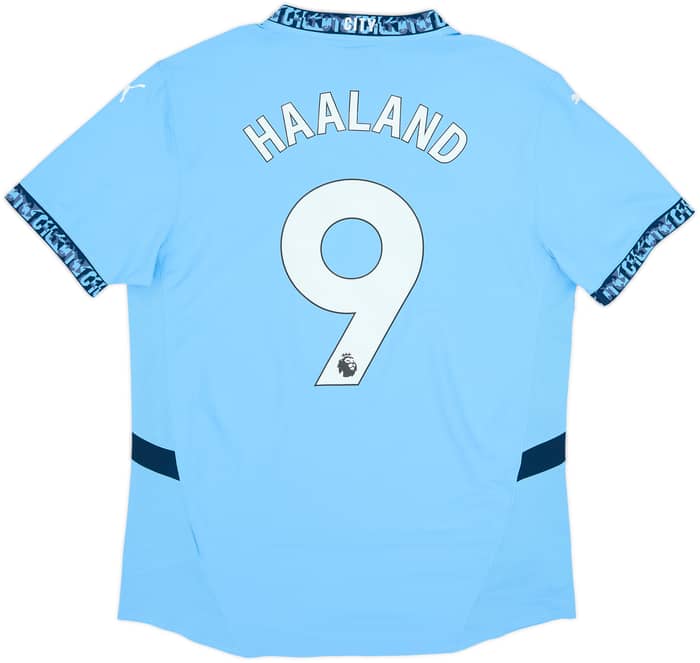 2024-25 Manchester City Authentic Home Shirt Haaland #9 - 10/10 - (XL)